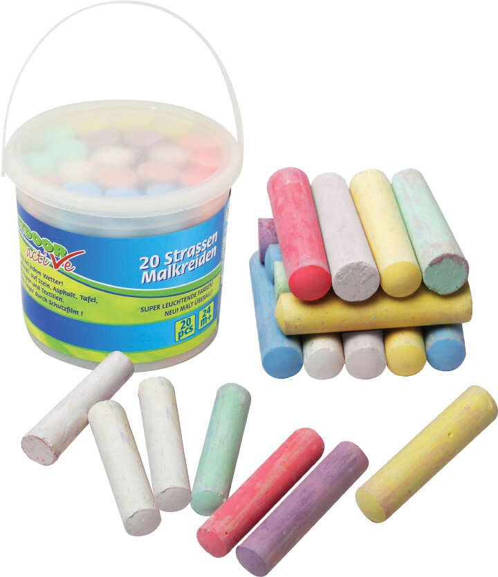 OUTDOOR active Straßenmalkreide im Eimer